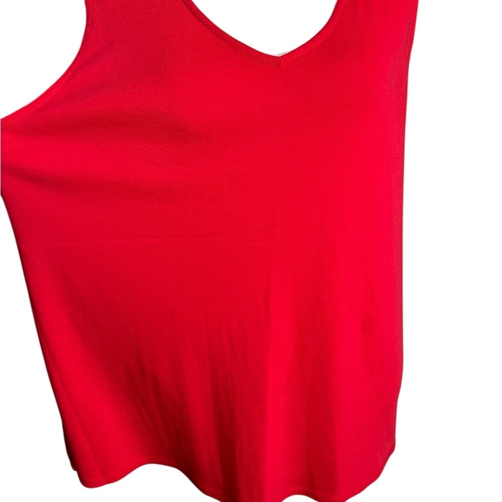 J. Jill Pima V-neck Geranium Tank Top Size L NWT - Picture 6 of 17